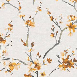 Orange and cream wallpaper