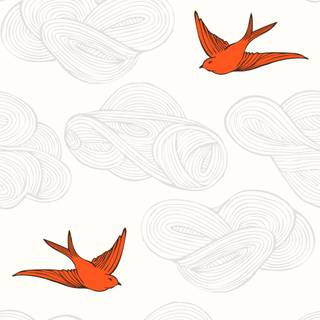 Orange and cream wallpaper