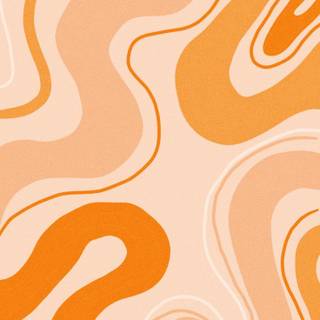 Orange and cream wallpaper