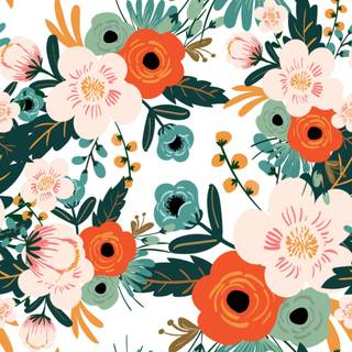 Orange and cream wallpaper