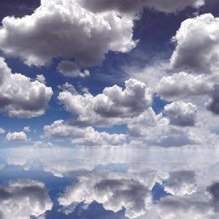 Blue sky reflection wallpaper