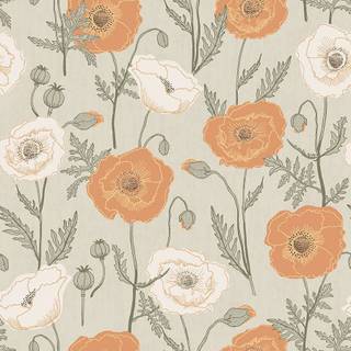 Orange and cream wallpaper