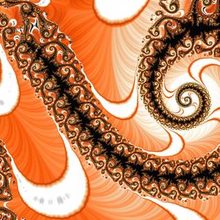 Orange and cream wallpaper