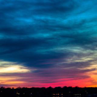 Blue sky reflection wallpaper