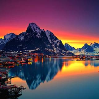 Blue sky reflection wallpaper