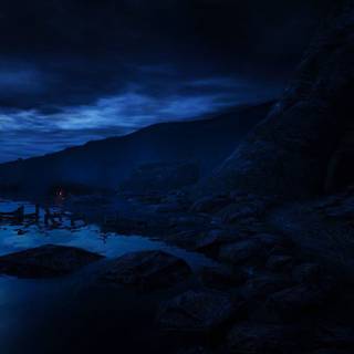 Blue sky reflection wallpaper