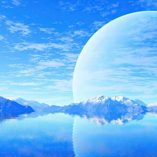 Blue sky reflection wallpaper