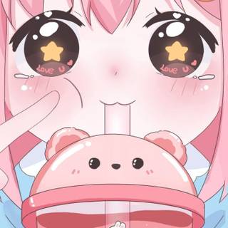 Anime girl boba wallpaper