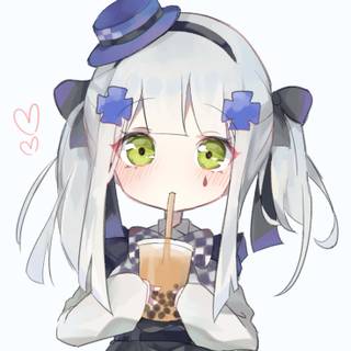 Anime girl boba wallpaper