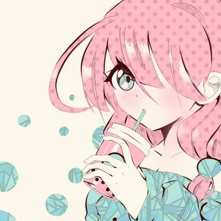 Anime girl boba wallpaper