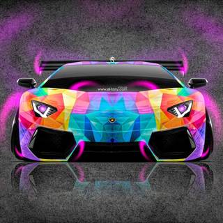 Neon supercar wallpaper