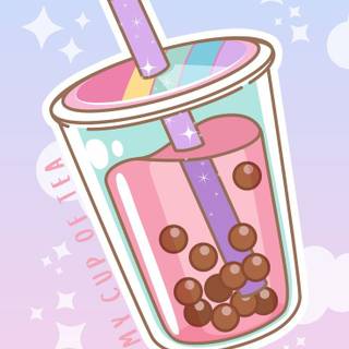 Cartoon boba wallpaper