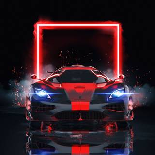 Neon supercar wallpaper