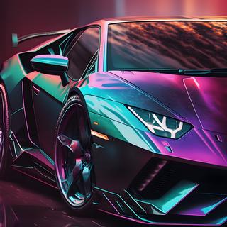 Neon supercar wallpaper