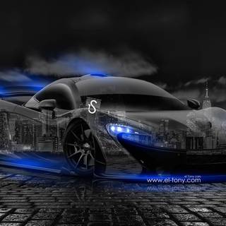 Neon supercar wallpaper