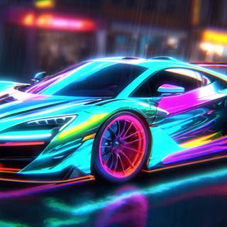 Neon supercar wallpaper