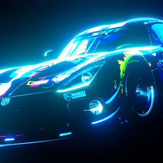 Neon supercar wallpaper