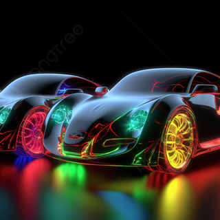 Neon supercar wallpaper