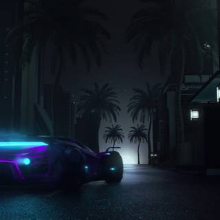 Neon supercar wallpaper