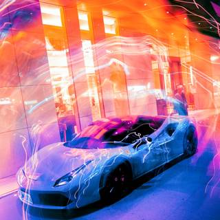Neon supercar wallpaper