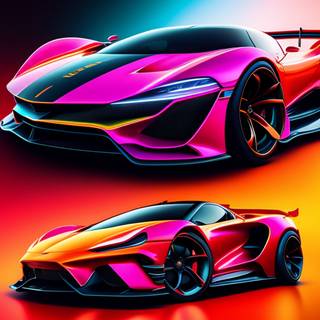 Neon supercar wallpaper