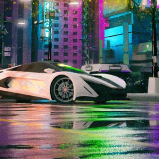 Neon supercar wallpaper