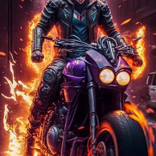 Ghost Rider iPhone 14 wallpaper