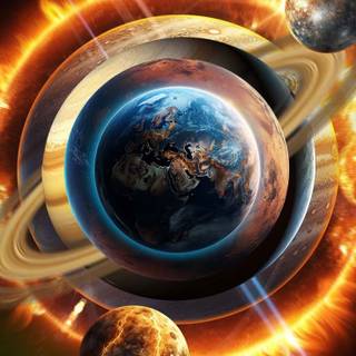 Solar System 4k iPhone wallpaper