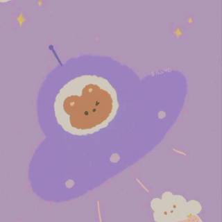 Kawaii aesthetic cute Korean bear wallpaper