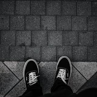 Black and white shoes wallpaper