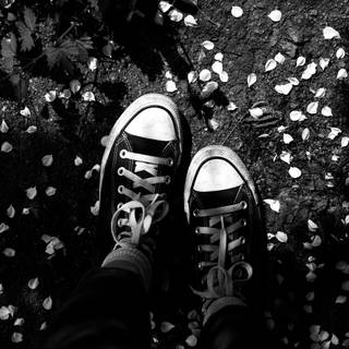 Black and white shoes wallpaper