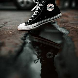 Black and white shoes wallpaper