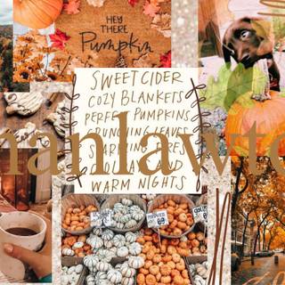 Laptop collage autumn wallpaper