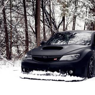 Winter vehicle wallpaper