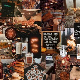 Laptop collage autumn wallpaper