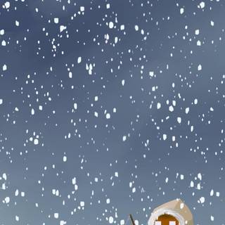 Winter cartoon aesthetic wallpaper