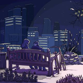 Winter cartoon aesthetic wallpaper