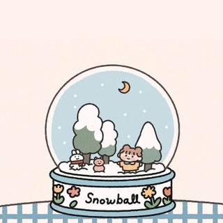 Winter cartoon aesthetic wallpaper