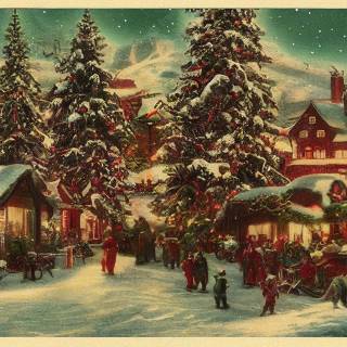Xmas vintage wallpaper