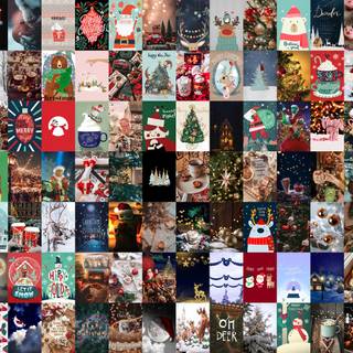 Xmas collages wallpaper
