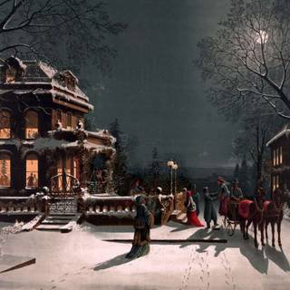 Xmas vintage wallpaper