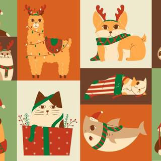 Xmas vintage wallpaper