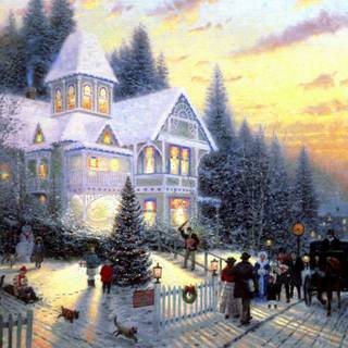 Xmas vintage wallpaper