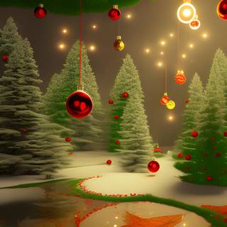 AI Christmas wallpaper