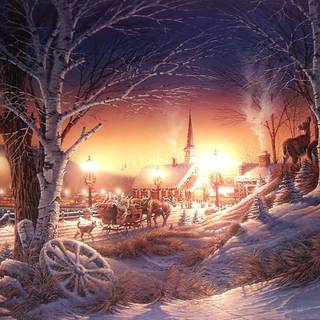 Old time Christmas wallpaper