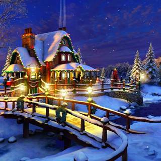 Old time Christmas wallpaper