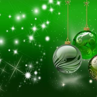 Green Christmas desktop wallpaper