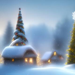 AI Christmas wallpaper
