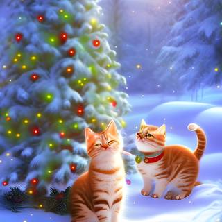 AI Christmas wallpaper