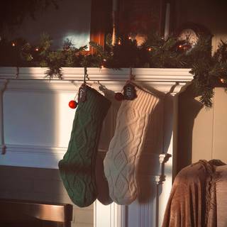 Xmas stockings wallpaper